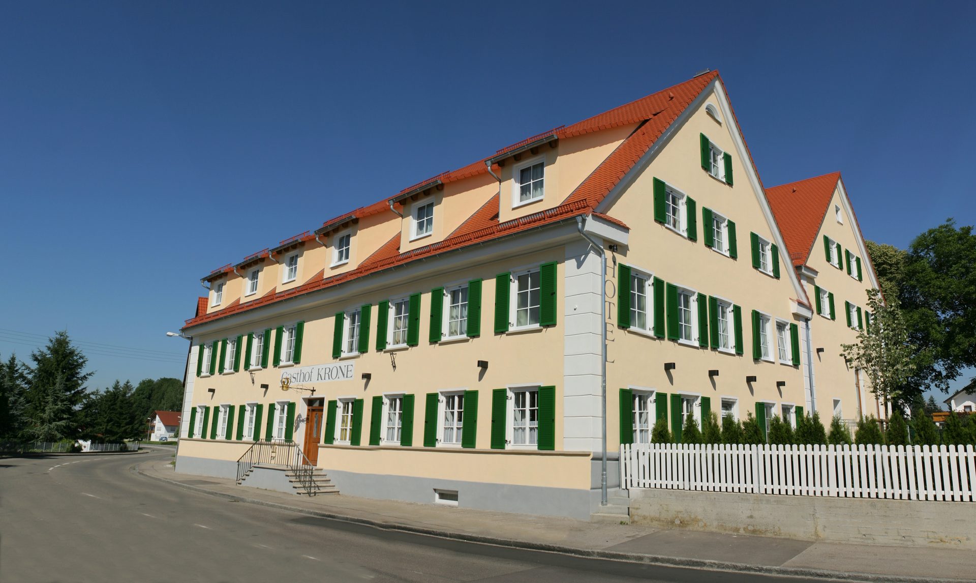 Außenansicht des Landgasthofs Krone